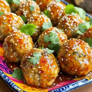 - 1 lb ground chicken - 1/2 cup breadcrumbs - 1/4 cup green onions, finely chopped - 1 egg, beaten - 2 cloves garlic, minced - 1 teaspoon ginger, minced - 1 teaspoon red pepper flakes - Salt and pepper to taste These main ingredients bring flavor and texture to the meatballs. Ground chicken is lean and tender. Breadcrumbs help bind the meatballs, giving them a nice texture. The green onions add a fresh bite, while garlic and ginger give a warm, savory taste. Adjust the red pepper flakes for spice. - 1/4 cup sweet chili sauce - 2 tablespoons soy sauce - 1 tablespoon sesame oil - 1 tablespoon rice vinegar These sauces and seasonings create the firecracker sauce. Sweet chili sauce adds a delightful sweetness. Soy sauce provides umami and saltiness. Sesame oil gives a rich, nutty flavor, and rice vinegar balances the sweetness with a hint of tang. - Sesame seeds - Fresh cilantro Garnishes make the dish pop! Sesame seeds add crunch and a nutty taste. Fresh cilantro gives a bright flavor and color. Sprinkle them on top just before serving for a beautiful finish. Each ingredient plays a key role in making Firecracker Chicken Meatballs flavorful and fun. Enjoy creating this easy recipe! To start, grab a large mixing bowl. In this bowl, combine the ground chicken, breadcrumbs, chopped green onions, beaten egg, minced garlic, ginger, and red pepper flakes. I like to use my hands for mixing. It helps me feel the texture. Be sure to season with salt and pepper. You can adjust the red pepper flakes for more or less spice. Next, preheat your oven to 400°F (200°C). This step is key for even cooking. Take the meatball mixture and form it into balls, about 1.5 inches in size. Place each meatball on a baking sheet lined with parchment paper. This keeps them from sticking. Bake the meatballs for about 20 minutes. They should turn golden brown and be fully cooked. While the meatballs bake, it's time for the sauce. In a small saucepan, mix the sweet chili sauce, soy sauce, sesame oil, and rice vinegar. Heat this mixture over medium heat. Stir it gently as it simmers for about 5 minutes. This helps the sauce thicken and blend the flavors. Once the meatballs are done, drizzle the sauce over them. Toss gently to coat. Return them to the oven for another 5 minutes to warm the sauce. Enjoy the tasty flavors! Mixing meatballs well makes them tender and tasty. Use your hands to combine the ground chicken, breadcrumbs, and veggies. Mix until everything is blended, but don’t overwork the meat. This keeps the meatballs light. Bake your meatballs at 400°F (200°C) for about 20 minutes. Look for a golden brown color and make sure they are cooked through. Use a meat thermometer to check if they reach 165°F (74°C). Like it spicy? Adjust the red pepper flakes to your liking. You can add more for heat or skip them for a milder dish. If you want a different flavor, try sriracha or your favorite hot sauce. You can also use teriyaki sauce for a sweet twist. Serving is key to making your dish pop. Arrange the meatballs on a big platter. Drizzle extra firecracker sauce over the top for a glossy finish. For garnish, sprinkle sesame seeds and fresh cilantro. This adds color and flavor. Serve with extra sauce on the side for dipping. Enjoy the vibrant look and taste! {{image_2}} You can use turkey or beef instead of chicken. Both options work well. They give a different taste but keep the meatball's texture. If you go for turkey, it keeps it leaner. Beef adds richness. For gluten-free options, swap regular breadcrumbs for gluten-free ones. You can also use crushed rice crackers. This keeps the meatballs tasty and safe for those with gluten issues. Frying meatballs gives a nice, crispy outside. It adds flavor, but it can be messy. If you fry, watch them closely. Baking is easier and healthier. It keeps the kitchen clean, and you avoid excess oil. When baking, set your oven to 400°F. It takes about 20 minutes. If you fry, it may take less time, usually around 10-15 minutes. Adjust cooking time based on your method to ensure they are fully cooked. These meatballs pair well with rice or noodles. You can also serve them with a crunchy salad. For a fun twist, put them in tacos with fresh veggies. Meal prep is easy with these meatballs. Make a big batch and store them in the fridge or freezer. They reheat well and make quick meals during busy days. Enjoy your Firecracker Chicken Meatballs anytime! To keep your firecracker chicken meatballs fresh, follow these tips: - Refrigeration tips: Place leftover meatballs in an airtight container. They will stay good for up to 3 days in the fridge. Make sure to let them cool down first. - Freezing instructions: You can also freeze them! Wrap each meatball in plastic wrap. Then, place them in a freezer-safe bag. They can last for up to 3 months in the freezer. When you are ready to enjoy your meatballs again, use these methods: - Best methods to retain texture: The oven is best for reheating. Preheat it to 350°F (175°C). Place the meatballs on a baking sheet and heat for about 10-15 minutes. - Oven vs. microwave: While the microwave is quick, it may make the meatballs soggy. Use it only if you are in a hurry. Heat for about 1-2 minutes, checking often. Knowing how long you can store meatballs helps keep them safe: - How long can you store the meatballs?: In the fridge, they last about 3 days. In the freezer, they can last up to 3 months. - Signs of spoilage to look out for: Check for off smells or changes in color. If they feel slimy or sticky, it's best to throw them away. Yes, you can make Firecracker Chicken Meatballs ahead of time. First, mix all your ingredients and form the meatballs. Then, you can freeze them before baking. Place the raw meatballs on a baking sheet and freeze until solid. After that, transfer them to a freezer bag. This way, you can pull them out whenever you need a quick meal. When you're ready to bake, just add a few extra minutes to the cooking time. If you want to swap ground chicken, there are great options. Ground turkey works well and gives a similar taste. You can also use lean ground beef for a richer flavor. For a plant-based choice, try using ground tofu or lentils. Simply mash the lentils and mix them with the other ingredients. Each substitute can change the taste a bit, so feel free to experiment! Firecracker Chicken Meatballs can be as spicy as you like! The heat comes from red pepper flakes. If you prefer less spice, reduce the amount you add. You can also use mild chili sauce for a sweeter flavor. If you love heat, add more red pepper flakes or a dash of hot sauce to the firecracker sauce. Adjust it to match your taste for a meal everyone will enjoy! This article guided you through making Firecracker Chicken Meatballs. We discussed the key ingredients, sauces, garnishes, and step-by-step instructions. You learned how to perfect your meatballs and adjust the sauce to fit your taste. We also covered variations to keep things exciting and important storage tips to keep your leftovers fresh. I hope this inspires you to try these fun recipes and enjoy every bite!