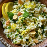 - 1 cup couscous - 1 1/4 cups vegetable broth - 1 tablespoon olive oil Couscous is a tiny pasta made from semolina. It cooks quickly and absorbs flavors well. Vegetable broth adds a savory base, making the dish rich. Olive oil brings a smooth texture and a hint of fruitiness. - 1 lemon (zest and juice) - 1/4 cup fresh parsley, finely chopped - 1/4 cup fresh mint, finely chopped Fresh lemon gives a bright flavor. Its zest adds a nice aroma. Parsley and mint bring freshness and color to the dish. Chop them finely for better mixing. - 1/4 teaspoon garlic powder - Salt and pepper to taste - Optional: 1/4 cup toasted almonds or pine nuts for garnish Garlic powder adds a mild, savory taste. Salt and pepper enhance all flavors. Nuts add crunch and richness. Toast them lightly for the best flavor. First, we need to heat the vegetable broth and olive oil. Pour the broth into a medium saucepan. Add one tablespoon of olive oil. Heat this mixture over medium heat. Wait until it starts to simmer. Once it simmers, remove the saucepan from the heat. Stir in one cup of couscous. Cover the pan and let it sit for five minutes. This allows the couscous to absorb all the broth. While the couscous sits, we can prepare the fresh ingredients. First, zest the lemon. Use a grater to remove the yellow part of the skin. Then, squeeze the juice from the lemon into a bowl. Make sure to remove any seeds that might fall in. Next, chop the fresh herbs. Take a quarter cup of parsley and a quarter cup of mint. Finely chop both herbs to bring out their flavors. After the couscous has absorbed the broth, it’s time to fluff it. Use a fork to gently separate the grains. Then, add the lemon zest and juice to the couscous. Also, add the garlic powder, chopped parsley, and mint. Mix everything together gently until it’s well combined. Now, season the dish with salt and pepper to taste. If you want a bit of crunch, toast some nuts in a dry skillet and sprinkle them on top. Enjoy your vibrant Lemon Herb Couscous! To make great couscous, use the right water to couscous ratio. For every cup of couscous, use 1.25 cups of vegetable broth. This gives it the best flavor and texture. After cooking, fluff the couscous with a fork. This step separates the grains and keeps it light. Fresh herbs add more taste than dried ones. Use fresh parsley and mint for the best results. If you only have dried herbs, use less. They are stronger in flavor. You can also adjust the seasoning. Try adding a bit more garlic powder or a pinch of cayenne for heat. Lemon herb couscous pairs well with many proteins. It goes great with grilled chicken, fish, or roasted vegetables. For a pretty presentation, serve it in a large bowl. You can also use individual plates. Garnish with extra herbs or a sprinkle of toasted nuts for a nice touch. {{image_2}} You can easily swap out couscous for other grains. Quinoa and bulgur are great choices. They both have a nice texture and add a nutty flavor. You can also play with herbs. Try dill or cilantro for a different twist. If you want a citrus kick, use lime or orange instead of lemon. These changes can make your dish unique. If you need a gluten-free option, use quinoa. Quinoa is naturally gluten-free and works well in this dish. For a vegan version, make sure to use vegetable broth. This recipe is already vegan-friendly, so you can enjoy it without worry. Adding veggies can boost the taste and nutrition of your couscous. You can roast bell peppers, zucchini, or carrots for a sweet, smoky flavor. For a fresh crunch, use raw cucumbers or cherry tomatoes. If you love cheese, try adding feta or goat cheese. Spices like cumin or paprika can also elevate the dish. Experiment with these ideas to find your favorite flavors! To keep your lemon herb couscous fresh, place it in an airtight container. This helps prevent moisture and odors from ruining the flavor. Store it in the fridge for up to three days. After three days, the couscous may dry out or lose flavor. You can reheat couscous in two ways: the microwave or on the stovetop. For the microwave, place the couscous in a bowl and add a splash of water. Cover it and heat for about one minute. Stir and check if it needs more time. On the stovetop, add the couscous to a pan with a little water. Heat over low, stirring gently until warm. This method helps keep the texture nice and fluffy. Yes, you can freeze couscous! Make sure it cools completely before you freeze it. Place it in a freezer-safe bag or container. It can last up to three months in the freezer. When you want to use it, move it to the fridge overnight to thaw. You can also reheat it straight from the freezer by adding a bit of water when warming it up. Enjoy your tasty couscous anytime! Couscous cooks quickly. It usually takes about 5 minutes. First, heat your vegetable broth and olive oil. When it simmers, add the couscous. Cover it and let it sit for 5 minutes. This allows the couscous to absorb the broth. After that, fluff it with a fork, and it's ready to enjoy! Lemon Herb Couscous pairs well with many dishes. It works great with grilled chicken, fish, or lamb. You can also serve it with roasted vegetables or a fresh salad. The bright flavors of the couscous complement rich proteins and earthy sides nicely. Absolutely! You can change the herbs to suit your taste. Try adding basil or cilantro instead of parsley and mint. You can also use chicken broth instead of vegetable broth for a different flavor. If you want more texture, add diced vegetables or nuts. Be creative and make it your own! This blog post covered the key ingredients and steps to make lemon herb couscous. You learned about the main elements like couscous, broth, and fresh herbs. I shared tips for seasoning and serving. Finally, you discovered variations and storage options for leftovers. With these insights, you can easily create a flavorful dish. Enjoy experimenting with flavors and serving it with your favorite meals. Happy cooking!