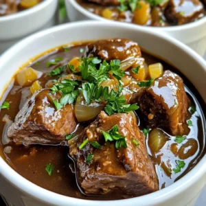 - 1.5 lbs beef sirloin, cut into bite-sized cubes - 1 medium onion, diced - 3 cloves garlic, minced - 1 cup sliced mushrooms The star of this dish is the beef sirloin. It cooks down tender and juicy. I always choose sirloin for its rich, meaty flavor. The onion and garlic add depth. They bring sweetness and a hint of spice. Mushrooms give a lovely texture and earthy taste. - 1 tablespoon Worcestershire sauce - 2 tablespoons soy sauce - 1 teaspoon dried thyme - 1 teaspoon black pepper - Salt to taste Worcestershire sauce and soy sauce add umami. They make the dish savory and rich. Thyme brings a subtle herbal note. Black pepper adds warmth. Adjust salt to fit your taste. - 2 cups beef broth - 1 tablespoon cornstarch mixed with 2 tablespoons cold water (slurry) Beef broth is key for flavor and moisture. It helps the beef become tender. The cornstarch slurry thickens the gravy. This gives it a nice, velvety texture. Start by searing the beef cubes. This step locks in flavor. Heat olive oil in a large skillet over medium-high heat. Season the beef with salt and black pepper. Add the beef in batches to the hot skillet. Sear until browned on all sides, about 3-4 minutes. Remove the beef and set it aside in the slow cooker. For seasoning tips, use a good amount of salt and pepper. You can add garlic powder or onion powder for more depth. This simple seasoning makes the beef taste great. Next, sauté the onions, garlic, and mushrooms. In the same skillet, keep the heat at medium. Add the diced onion first and cook for 3-4 minutes until it becomes soft and clear. Then, add minced garlic and sliced mushrooms. Cook for another 2 minutes. This step builds a rich flavor base for your dish. Now, mix the broth and vegetable mixture. In a mixing bowl, combine beef broth, Worcestershire sauce, soy sauce, thyme, and the sautéed vegetables. Stir well until everything is blended. Layer the mixture in the slow cooker. Pour the broth mixture over the seared beef cubes. Make sure to stir everything together. This ensures even flavor throughout the dish. For cooking times, you have options. Cook on low for 5-7 hours or high for 3-4 hours. The low setting makes the beef very tender. The high setting is quicker but may not be as tender. Check doneness by cutting into the beef. It should be easy to pull apart with a fork. To thicken the gravy, use a cornstarch slurry. About 30 minutes before serving, stir in the slurry. Mix 1 tablespoon of cornstarch with 2 tablespoons of cold water. This helps thicken the gravy nicely. Let it cook for the last 30 minutes to reach the right thickness. For serving suggestions, this dish pairs well with mashed potatoes, rice, or egg noodles. These sides soak up the tasty gravy. Garnish with fresh parsley for a pop of color. It adds a nice touch to the plate and some fresh flavor. Enjoy your hearty meal! - Searing tips for flavor: Searing the beef first adds rich taste. Heat olive oil over medium-high heat. Season the cubes with salt and black pepper. Brown the beef on all sides before adding it to the slow cooker. This step makes a big difference in flavor. - Cleaning and prep suggestions: Clean your skillet right after searing. This prevents stuck bits from burning. Chop your veggies ahead of time. This keeps your cooking smooth and quick. - Adding additional spices: Try adding a pinch of smoked paprika or a dash of cayenne for heat. These spices can elevate the dish. You can also use fresh herbs like rosemary or thyme for a brighter flavor. - Using broth alternatives: If you want more depth, use homemade beef stock. It adds richness that’s hard to beat. You can also mix in a splash of red wine for extra layers of flavor. - Overcooking the beef: Cooking too long can dry out the beef. Stick to the recommended times. Check for tenderness at the end of cooking to ensure it’s just right. - Not thickening enough: If your gravy is too thin, it can feel watery. Use the cornstarch slurry 30 minutes before serving to thicken it up. Stir well and let it cook to reach the right consistency. {{image_2}} You can swap beef sirloin for other cuts. Chuck roast works well. It adds rich flavor. Brisket is another great choice. Just adjust the cooking time. Chuck needs about 6-8 hours on low. Brisket may take 5-7 hours. Adding veggies makes this dish even better. Try carrots for sweetness. Peas add a pop of color. You can also change the gravy style. A cream-based gravy is rich and tasty. Just add heavy cream near the end of cooking. To make this dish gluten-free, use tamari instead of soy sauce. You can also skip the cornstarch. Instead, use arrowroot powder for thickening. For low-carb options, serve with cauliflower rice. This keeps it hearty without the carbs. To store leftovers, first let the dish cool down. Place it in an airtight container. This keeps the beef tips and gravy fresh. Be sure to use containers that seal well. Glass and BPA-free plastic work great. Store your leftovers in the fridge for up to three days. For reheating, the best method is the stovetop. Place the beef tips in a pan over low heat. Stir gently to warm it through. You can also use a microwave. Just make sure to cover it loosely to keep moisture. Adding a splash of beef broth can help keep it juicy. To freeze, let the dish cool completely first. Then, transfer the beef tips and gravy into a freezer-safe container. Make sure to leave some space at the top for expansion. It can be stored in the freezer for up to three months. When you’re ready to eat, thaw it overnight in the fridge before reheating. Cooking beef tips in a slow cooker takes about 5-7 hours on low. If you are short on time, you can cook them on high for 3-4 hours. The low setting makes the beef tender and juicy. The high setting works too, but the texture may differ slightly. Yes, you can use frozen beef. However, it is best to thaw it first. Thawing overnight in the fridge is safe. If you are in a hurry, place the beef in cold water. Be sure to change the water every 30 minutes. For cooking, add about an hour to the time if you start with frozen beef. Yes, you can cook this dish on the stove or in the oven. For the stove, brown the beef in a pot, add the broth, and simmer on low for 1.5 to 2 hours. If using the oven, place everything in a Dutch oven and cook at 300°F for about 2-3 hours. Both methods will give you tender beef. Slow Cooker Beef Tips & Gravy pairs well with several sides. Mashed potatoes are a classic choice. Rice or egg noodles also work great. You can add steamed veggies for color and nutrition. A side salad can brighten the meal too. To make more servings, simply adjust the ingredient amounts. For each extra serving, add about 0.5 lbs of beef. Increase the broth and seasonings accordingly. Keep the same cooking time, but check for doneness. This way, everyone can enjoy a hearty meal. This post covered how to make slow cooker beef tips and gravy. You learned about key ingredients like beef sirloin, onions, and mushrooms. We discussed cooking steps, tips for flavor, and how to avoid common mistakes. You also saw variations like different meats and dietary modifications. Now, you're ready to make this dish! Use the tips shared here for better results. Enjoy your cooking and impress everyone at the table.
