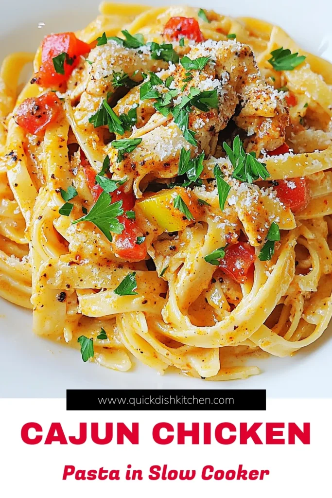 Savor the rich flavors of Spicy Cajun Chicken Pasta Delight with this easy slow cooker recipe! Combine tender chicken thighs, zesty Cajun seasoning, and creamy sauce with your favorite pasta for a dish that's sure to wow your family. Perfect for busy weeknights, this recipe is full of flavor and simple to make. Click through to discover how to bring this delicious meal to your table tonight! #CajunPasta #ChickenRecipes #SlowCookerMeals #EasyDinnerIdeas