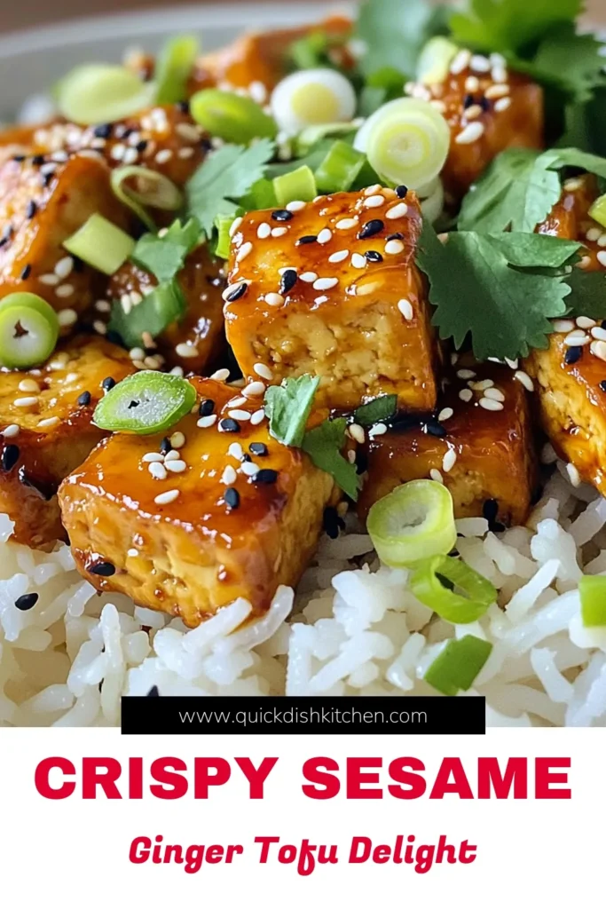 Looking for a delicious and satisfying dish? Try this Crispy Sesame Ginger Tofu that's both easy to make and packed with flavor! With a perfect blend of crispy tofu, zesty ginger, and a delicious sauce, this recipe is sure to impress. It's a fantastic vegetarian option that can be served over rice or quinoa for a complete meal. Click through to explore the full recipe and elevate your cooking! #TofuRecipes #VeganEats #HealthyCooking #MealPrepIdeas