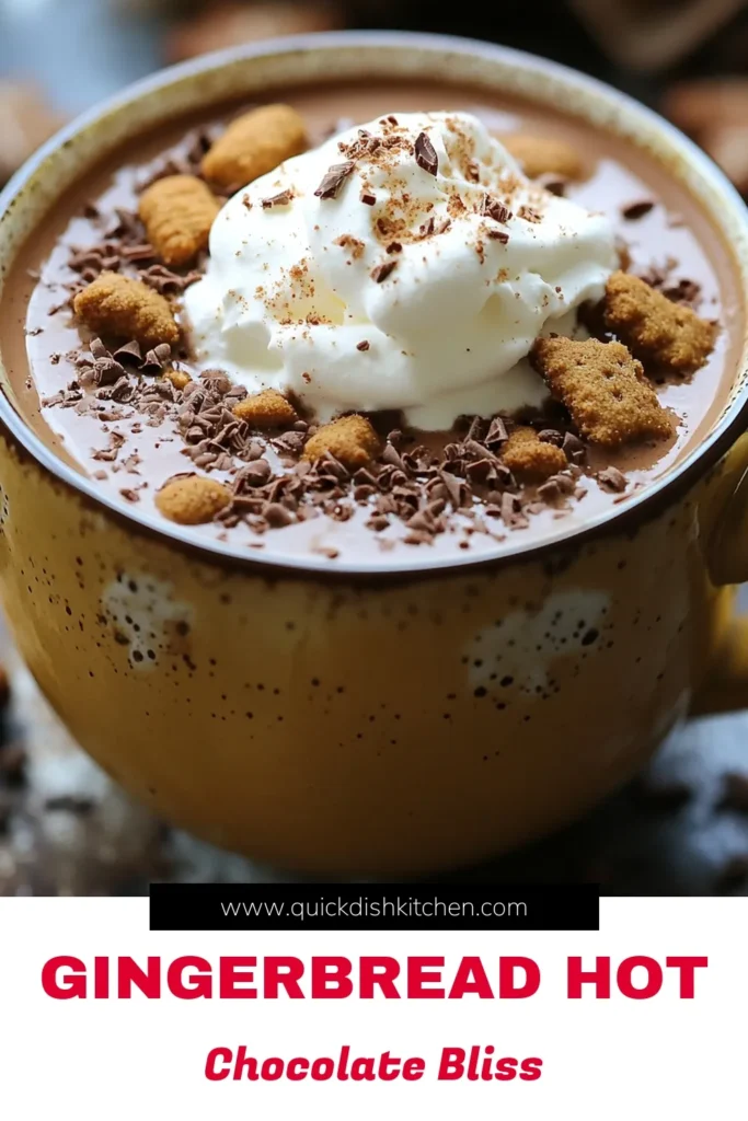 Indulge in the warmth of Cozy Gingerbread Hot Chocolate that will make your taste buds dance! This delightful recipe combines rich cocoa with aromatic spices like ginger and cinnamon for a festive treat. Perfect for chilly evenings, it's topped with whipped cream and crushed gingerbread cookies. Ready in just 10 minutes, this hot chocolate is the ultimate comfort drink. Click through to discover the full recipe and cozy up to a cup today!