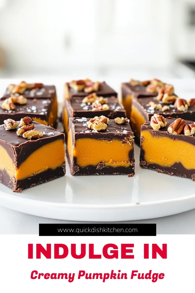 Indulge in the ultimate treat with this No-Bake Chocolate Peanut Butter Pumpkin Fudge! This decadent dessert combines creamy peanut butter, rich dark chocolate, and the warmth of pumpkin spice for a perfect fall delight. Easy to make in just 15 minutes, this fudge is a must-have for your holiday gatherings. Click through for the full recipe and make your seasonal celebrations extra special! #PumpkinFudge #NoBakeDesserts #ChocolateLovers #FallRecipes