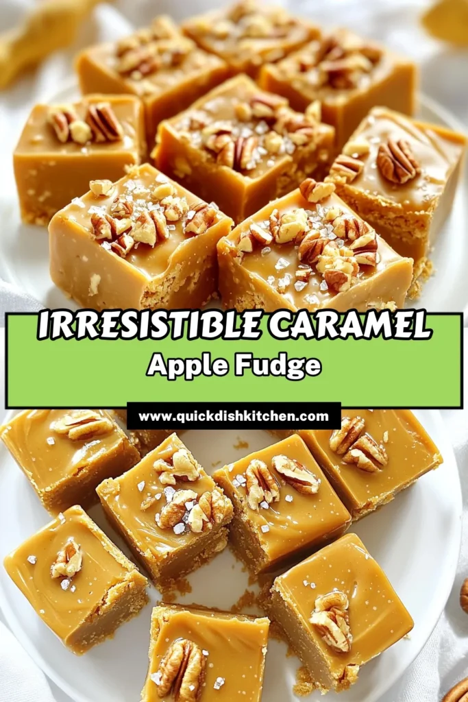 Indulge in the sweet and creamy goodness of Caramel Apple Cider Fudge that perfectly combines the flavors of autumn! This easy recipe brings together apple cider, white chocolate, and warm spices for a delightful treat. Whether you're hosting a fall gathering or looking for the perfect gift, this fudge is sure to impress. Click through to discover the full recipe and create your own delicious batch today! #CaramelAppleCiderFudge #FallRecipes #SweetTreats #DessertRecipe