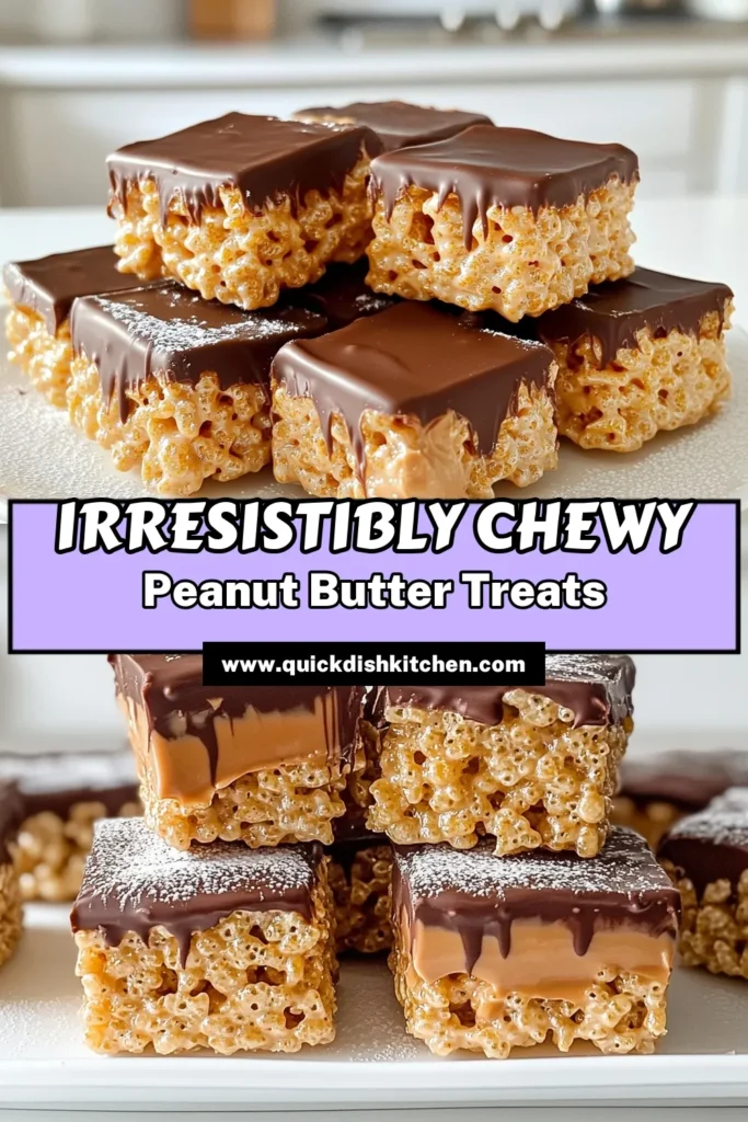 Indulge in the ultimate treat with these delicious Chocolate Peanut Butter Rice Krispies! This no-bake dessert combines creamy peanut butter, rich chocolate, and crunchy Rice Krispies to create a delightful snack that's perfect for any occasion. Ready in just 40 minutes, these easy-to-make squares will satisfy your sweet tooth. Don't miss out on this tasty recipe—click through to explore more details and tips! #ChocolatePeanutButter #NoBakeDesserts #RiceKrispies #SweetTreats