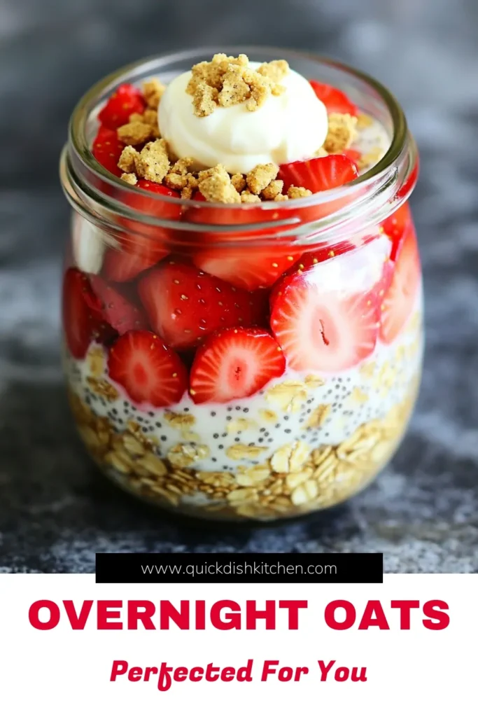Indulge in a delicious and healthy breakfast with this High-Protein Strawberry Cheesecake Overnight Oats recipe! Packed with rolled oats, Greek yogurt, and fresh strawberries, these creamy layers are both satisfying and nutritious. Perfect for busy mornings, this easy recipe takes just 15 minutes to prep and can be enjoyed on the go. Click through now to explore the full recipe and elevate your morning meal with a cheesecake twist!