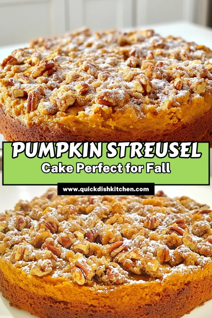 Indulge in the flavors of fall with this delicious Pumpkin Streusel Coffee Cake! Perfectly spiced, moist, and topped with a crunchy streusel, this cake pairs beautifully with your morning coffee or afternoon tea. Discover the simple ingredients and step-by-step instructions to make this delightful treat at home. Click to explore the full recipe and bring the warm, cozy taste of autumn to your kitchen! #PumpkinCoffeeCake #FallBaking #CozyTreats #BakingRecipes