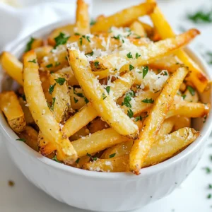 Garlic Parmesan Air Fryer Fries Crunchy and Tasty