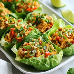 Thai Peanut Chicken Lettuce Wraps Flavorful Delight