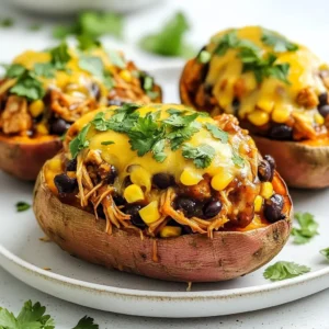 BBQ Chicken Stuffed Sweet Potatoes Comforting Meal