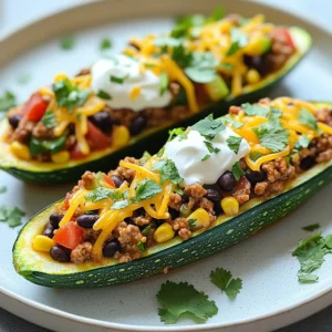 Cheesy Taco Stuffed Zucchini Simple and Flavorful Meal