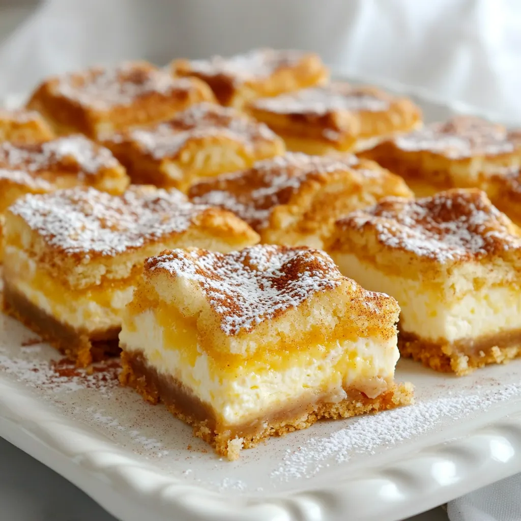 Churro Cheesecake Bars Delightfully Sweet Treat