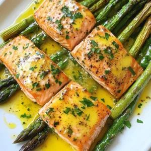 Garlic Butter Salmon and Asparagus Flavorful Delight