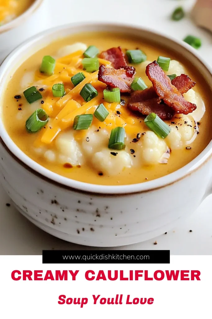 Warm up your kitchen with this delicious Slow Cooker Loaded Cauliflower Soup! Packed with flavor and made with wholesome ingredients, this creamy soup is perfect for chilly nights. Just toss everything in your slow cooker and let it work its magic while you go about your day. Ready to impress your taste buds? Click through for the full recipe and step-by-step instructions! #SlowCookerRecipes #CauliflowerSoup #HealthyEating #ComfortFood