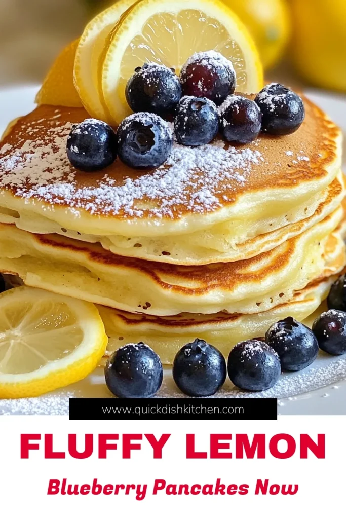 Indulge in fluffy lemon blueberry pancakes with this easy pancake recipe! These delicious ricotta pancakes are perfect for a blueberry breakfast that will brighten your morning. Made with fresh blueberries and zesty lemon, this ricotta pancakes recipe ensures a delightful, creamy texture. Get ready to impress your family with these Lemon Blueberry Ricotta Pancakes! Save this recipe now for a tasty treat! #PancakeRecipe #BrunchIdeas #LemonBlueberry #EasyRecipes