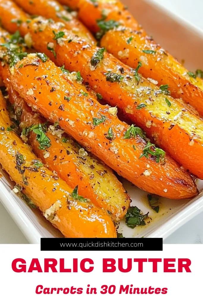Looking for a delicious and healthy carrot recipe? Try these Garlic Butter Roasted Carrots! This easy carrot side dish features tender, caramelized carrots tossed in a flavorful garlic butter mix. Perfect for any meal, our roasted carrot recipe is not only tasty but also nutritious. Elevate your dinner tonight with these garlic butter vegetables that everyone will love! Save this recipe for your next meal! #GarlicButterRoastedCarrots #EasyCarrotSideDish #HealthyCarrotRecipes #RoastedCarrotRecipe
