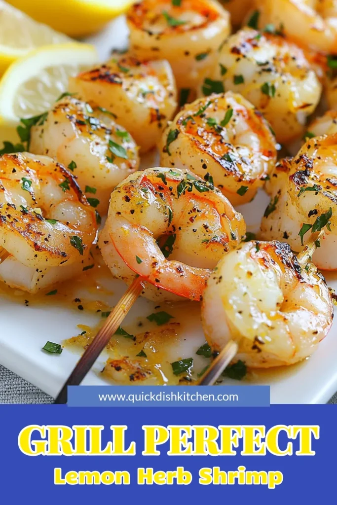 Elevate your summer meals with this delicious Lemon Herb Grilled Shrimp recipe! Perfectly marinated in a flavorful shrimp marinade with lemon, these easy shrimp skewers are ideal for outdoor grilling. Ready in just 40 minutes, this dish is a must-try for any seafood lover. Impress your guests with these vibrant flavors that scream summer! Click for the full recipe and make it tonight! #LemonHerbGrilledShrimp #GrilledShrimpRecipe #SummerShrimpRecipes #EasyShrimpSkewers