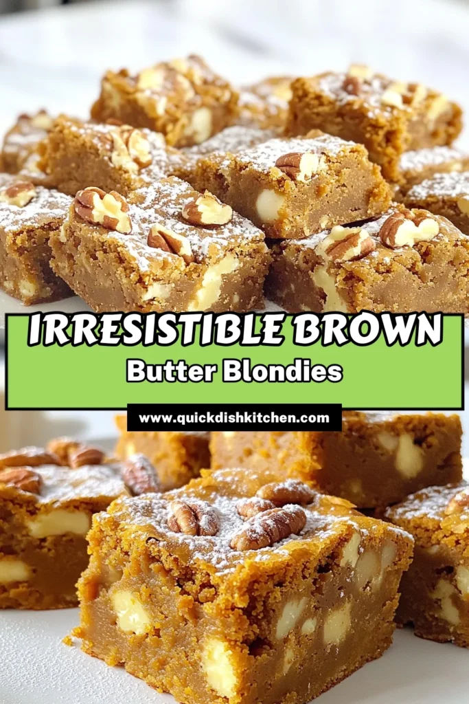 Indulge in the ultimate fall treat with these Brown Butter Pumpkin Spice Blondies! They're rich, soft, and bursting with cozy flavors that will warm your heart. Follow our simple recipe to create a delicious batch perfect for sharing. Whether it's for a gathering or a cozy night in, these blondies will be a hit! Click through for the full recipe and make your autumn sweeter! #PumpkinSpice #DessertRecipes #BakingLove #FallFavorites