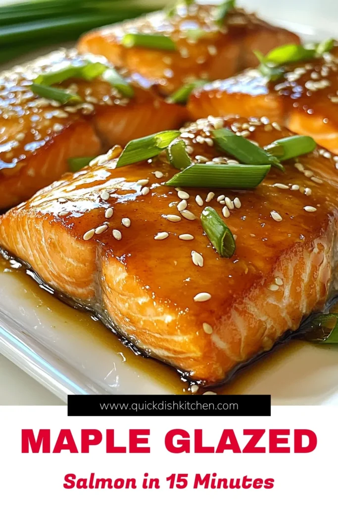 Discover the deliciousness of maple glazed salmon with this easy salmon recipe that brings the perfect balance of sweetness and savory flavors. This baked salmon with maple syrup features a mouthwatering honey mustard salmon marinade that's quick to prepare. Perfect for weeknight dinners or impressing guests, this salmon marinade recipe guarantees juicy, flavorful fillets. Try it today and elevate your meal! Save this recipe for later! #MapleGlazedSalmon #EasySalmonRecipe #HoneyMustardSalmon #BakedSalmon