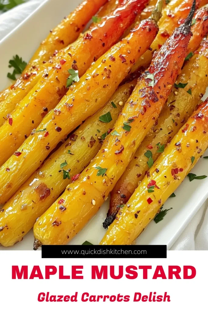 Discover the deliciousness of Maple Mustard Roasted Carrots with this easy roasted carrot recipe! This healthy vegetable side dish combines sweet maple syrup and tangy Dijon mustard for a flavor-packed dish that pairs perfectly with any meal. Ready in just 40 minutes, it's a must-try among maple syrup recipes. Elevate your dinner with these tasty Dijon mustard carrots! Save this recipe for later and bring vibrant flavor to your plate! #HealthyRecipes #VegetableSideDish #CulinaryDelights #MapleSyrup