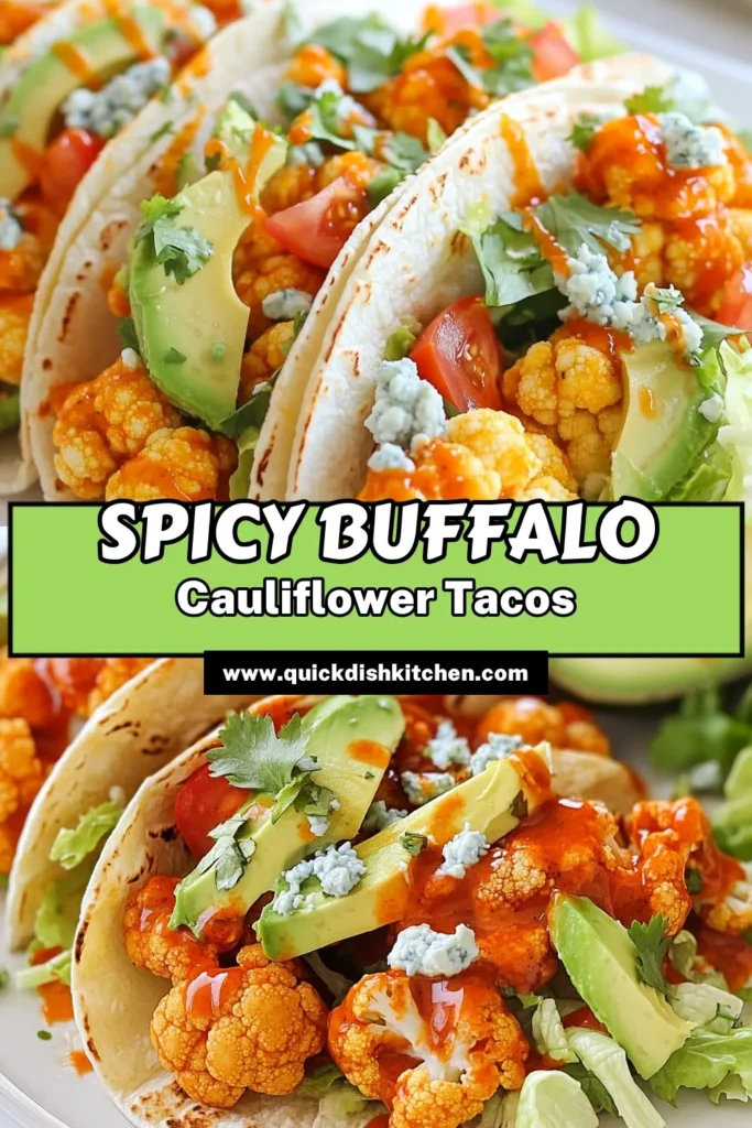 Spice up your meal with these Buffalo Cauliflower Tacos! Perfect for those craving healthy taco recipes, these vegetarian tacos are a delightful twist on traditional flavors. Enjoy the crispy baked cauliflower coated in spicy buffalo sauce, making it an epic spicy taco filling. Easy to make and packed with flavor, these tacos are sure to impress. Try this delicious recipe today and elevate your taco night! #BuffaloCauliflowerTacos #HealthyTacos #VegetarianRecipes #BakedCauliflower