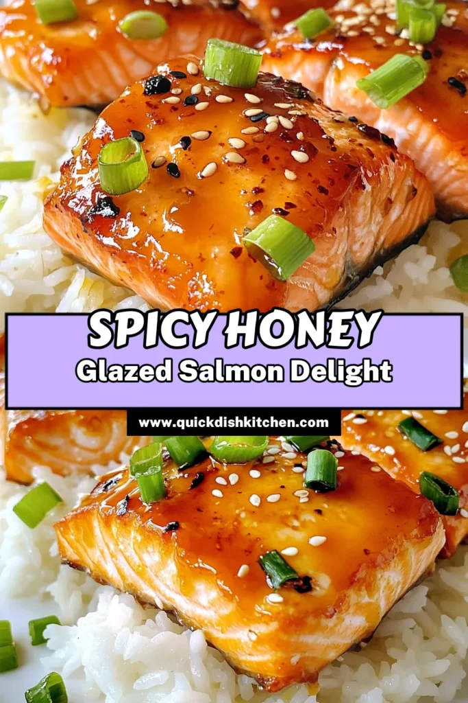 Get ready to spice up your dinner with this Sriracha honey glazed salmon! This easy salmon marinade features a delightful blend of honey, Sriracha sauce, and fresh ingredients, making it a perfect honey glazed salmon recipe. Bake your salmon with Sriracha for a flavorful, spicy salmon with honey that’s sure to impress. Try this delicious recipe tonight and elevate your seafood game! Save it for your next meal inspiration. #SrirachaHoneyGlazedSalmon #HoneyGlazedSalmonRecipe #SpicySalmonWithHoney #EasySalmonMarinade