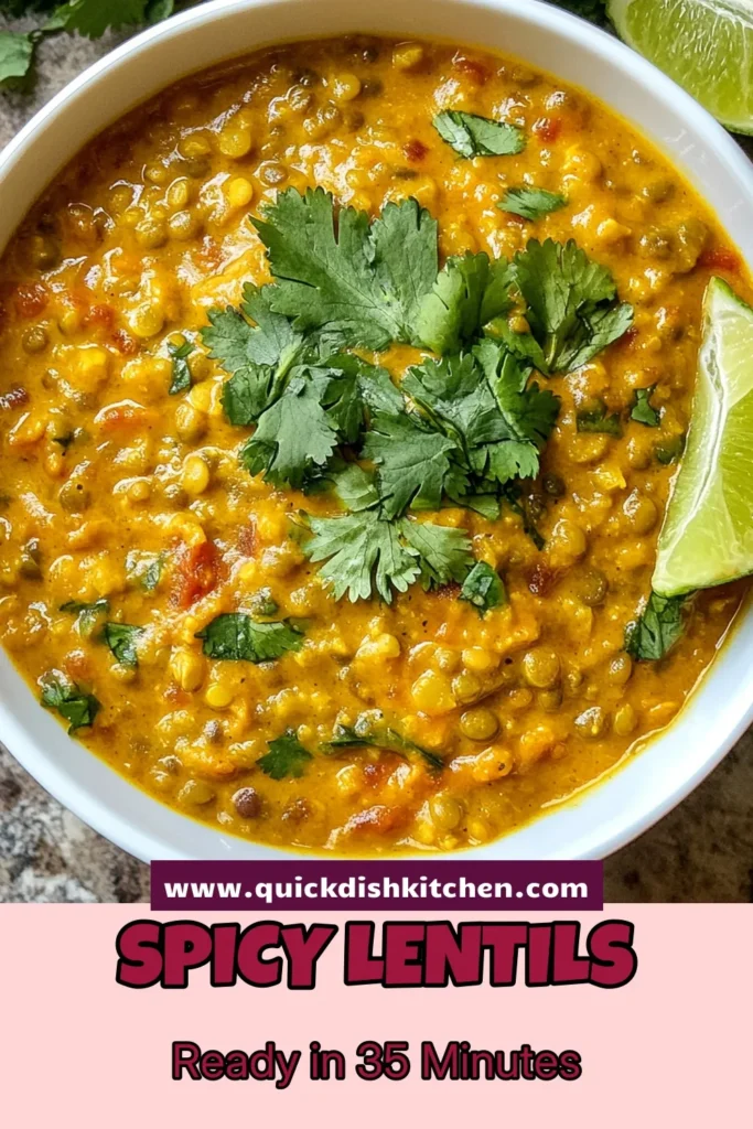 Savor the warmth of Spicy Red Curry Lentils, a delightful coconut milk lentil recipe that brings a burst of flavor to your table. This easy lentil curry is not only vegan but also a healthy curry recipe packed with spices and nutrients. Perfect for a quick weeknight dinner, it pairs beautifully with rice or bread. Try this recipe today for a delicious meal that will inspire your taste buds! Save and share! #SpicyRedCurryLentils #VeganRedCurry #HealthyCurryRecipe #EasyLentilCurry