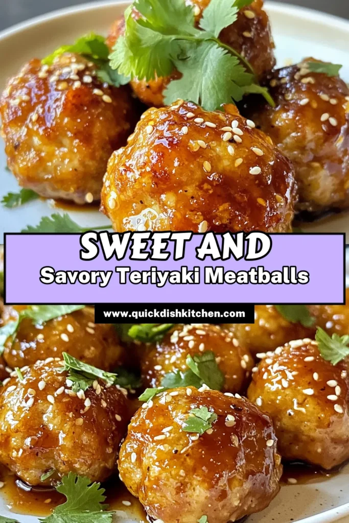 Elevate your dinner game with these delicious teriyaki chicken meatballs! This baked chicken meatballs recipe is not only easy to make but also packed with flavor, thanks to a homemade easy teriyaki sauce. Perfect for a healthy meal, these ground chicken recipes are ideal for busy weeknights. Try this healthy meatball recipe today and savor every bite! Save for later! #TeriyakiChickenMeatballs #HealthyEating #GroundChickenRecipes #EasyDinnerIdeas