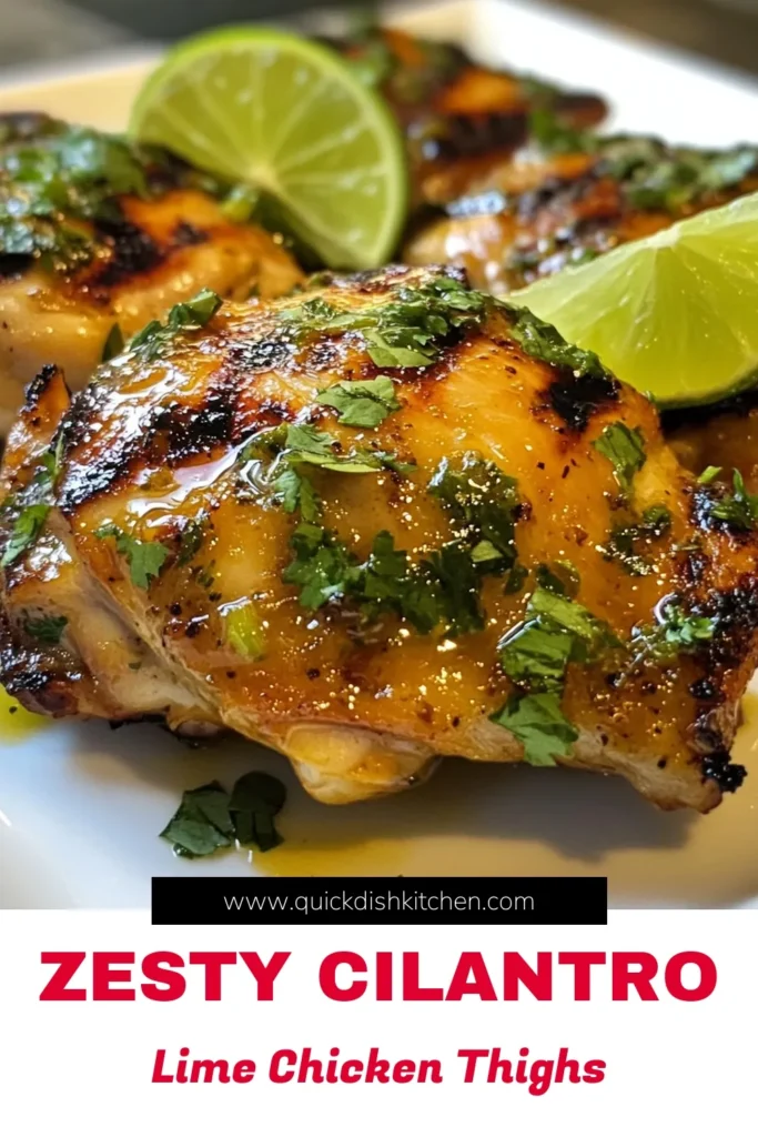Looking to spice up your dinner routine? Try these irresistible cilantro lime chicken thighs! This marinated chicken recipe features a zesty and flavorful chicken marinade that transforms grilled chicken thighs into a succulent meal. Perfect for an easy chicken dinner, your family will love every bite. Don’t wait—save this recipe for your next BBQ! #CilantroLimeChickenThighs #GrilledChicken #EasyDinner #ChickenRecipe