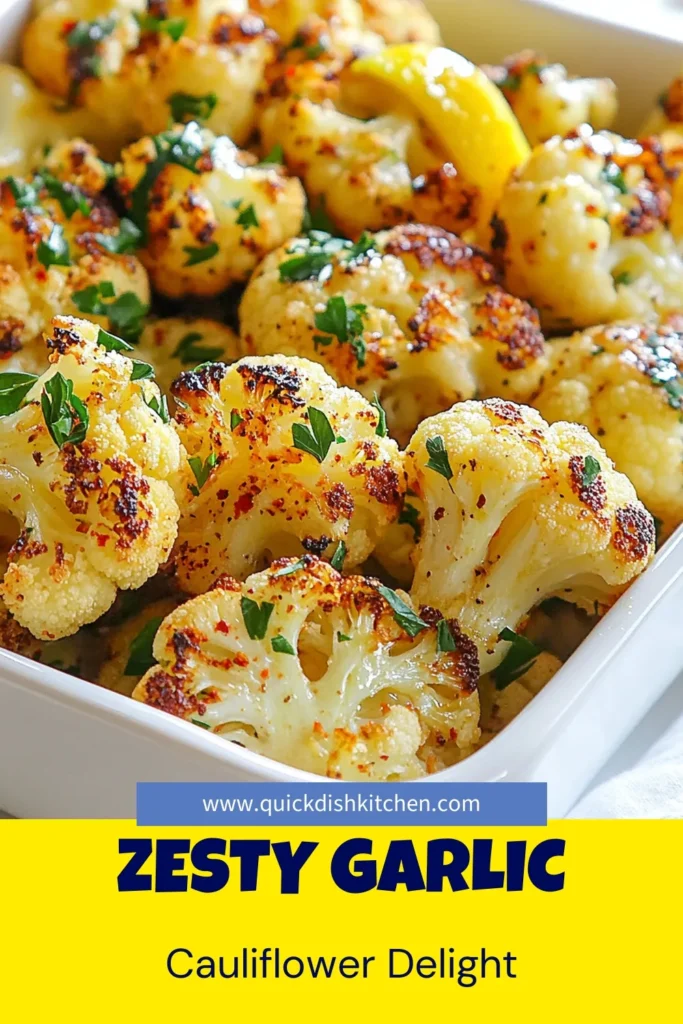 Discover the burst of flavor in this delicious Lemon Garlic Roasted Cauliflower recipe! Perfect as a vegan cauliflower side dish, this easy cauliflower recipe brings together healthy ingredients for a wholesome meal. Enjoy the zesty twist of lemon with roasted cauliflower and garlic. Ideal for any occasion, this dish is sure to impress. Try it tonight! Save for later! #HealthyCauliflowerRecipes #RoastedCauliflowerWithLemon #EasyCauliflowerRecipes #VeganCauliflowerSideDish