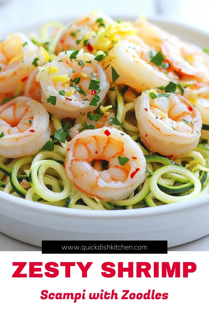 Looking for a delicious and healthy dinner idea? Try this Shrimp Scampi Zoodles recipe! In just 20 minutes, you can enjoy succulent shrimp paired with fresh zucchini noodles in a tasty garlic and lemon sauce. Perfect for a quick meal that's low-carb and full of flavor. Ready to impress your taste buds? Click through for the full recipe and make your dinner a hit tonight! #ShrimpScampi #Zoodles #HealthyRecipes #EasyDinnerIdeas