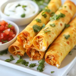Creamy Jalapeño Chicken Flautas Fast and Flavorful Dish