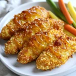 - 1 lb chicken breast, cut into strips - 1/2 cup Dijon mustard - 1/4 cup honey - 1 cup breadcrumbs (panko for extra crunch) - 1 teaspoon garlic powder - 1/2 teaspoon paprika - 1/4 teaspoon black pepper - Salt to taste - Cooking spray (such as olive oil spray) To make this dish, you need to measure each ingredient carefully. Here’s a quick list: - Chicken breast: 1 lb - Dijon mustard: 1/2 cup - Honey: 1/4 cup - Breadcrumbs: 1 cup - Garlic powder: 1 teaspoon - Paprika: 1/2 teaspoon - Black pepper: 1/4 teaspoon - Salt: to taste - Cooking spray: as needed If you lack some ingredients, here are easy swaps: - Use chicken thighs instead of chicken breast for extra juiciness. - Replace Dijon mustard with whole grain mustard for a different texture. - Maple syrup can work instead of honey for a new flavor. - Try regular breadcrumbs if you don’t have panko. - For a kick, add cayenne pepper or chili powder instead of paprika. Start by gathering your ingredients. You need: - 1 lb chicken breast, cut into strips - 1/2 cup Dijon mustard - 1/4 cup honey - 1 cup breadcrumbs (panko for extra crunch) - 1 teaspoon garlic powder - 1/2 teaspoon paprika - 1/4 teaspoon black pepper - Salt to taste - Cooking spray In a medium bowl, mix the Dijon mustard and honey. Stir until smooth. Add chicken strips to this bowl. Toss the chicken well, so it gets fully coated. Let it marinate for at least 15 minutes. This helps the flavors soak in. Meanwhile, grab another bowl. Combine breadcrumbs, garlic powder, paprika, black pepper, and salt. Mix these ingredients well. Preheat your air fryer to 400°F (200°C) for about 5 minutes. This step is key for even cooking. After marinating, take the chicken strips out. Allow any excess marinade to drip off. Next, dredge each strip in the breadcrumb mix. Press each piece firmly to ensure a good coating. Place the chicken tenders in the air fryer basket. Make sure they are in a single layer. Avoid overcrowding for the best results. Give them a light spray of cooking spray for extra crunch. Cook the chicken for 10-12 minutes. Flip them halfway through for even browning. The chicken should be golden brown when done. Check the internal temperature. It should reach 165°F (75°C) for safety. To check if your chicken is cooked, use a meat thermometer. Insert it into the thickest part of the chicken. If it reads 165°F (75°C), it’s safe to eat. If you don’t have a thermometer, cut into a tender. The meat should be white throughout, with no pink. Always trust your senses. If it looks and smells good, it likely is! Marinating chicken is key for great flavor. I use Dijon mustard and honey to add a sweet and tangy taste. Mix them well in a bowl. Then, toss the chicken strips in the mixture. Let them marinate for at least 15 minutes. If you have more time, let them sit for an hour. This extra time boosts the flavor even more. Crispiness makes chicken tenders so good! For the best crunch, use panko breadcrumbs. They create a light and airy coating. First, coat the chicken in the breadcrumb mix. Press firmly to ensure it sticks. Don’t overcrowd the air fryer. This allows hot air to flow around each piece. Spray lightly with cooking oil before cooking. This helps them crisp up nicely. Presentation matters! Serve the chicken tenders on a platter. Drizzle extra honey mustard on top for a nice touch. Add fresh vegetable sticks or a simple salad on the side. This adds color and freshness to your meal. Don’t forget to let everyone dip their tenders in extra sauce! {{image_2}} You can add heat to your honey mustard chicken tenders with a few simple tweaks. Mix in some hot sauce or cayenne pepper with the Dijon mustard and honey. Start with a teaspoon of hot sauce and taste as you go. This small change gives a nice kick without being too spicy. You can also try a spicy mustard instead of Dijon for more flavor. If you want to make these tenders gluten-free, swap the breadcrumbs. Use gluten-free panko or crushed rice cereal instead. You can also coat the chicken in almond flour or coconut flour. Both options give a nice crunch. Just make sure to check all your labels to ensure they are gluten-free. Feel free to get creative with sauces. You can try barbecue sauce, ranch dressing, or even a sweet chili sauce. For a different coating, use crushed cornflakes or tortilla chips. These options can change the flavor and texture. Experimenting makes cooking fun and keeps your meals fresh! To store your leftover chicken tenders, let them cool first. Place them in an airtight container. You can keep them in the fridge for up to three days. This keeps the chicken fresh and ready for your next meal. When you want to enjoy the leftovers, preheat your air fryer to 350°F (175°C). Place the chicken tenders in the basket for about 5-7 minutes. This will make them crispy again. You can also use a microwave if you're in a hurry. Just heat them for about 1-2 minutes. If you want to freeze the chicken tenders, make sure they are fully cooled. Wrap each piece tightly in plastic wrap. Then, place them in a freezer-safe bag or container. They can last in the freezer for about three months. When you're ready to eat, thaw them in the fridge overnight before reheating. Yes, you can make these chicken tenders ahead of time. You can marinate the chicken in the honey mustard mix and then store it in the fridge. Try to marinate for at least 15 minutes, but you can also do it overnight. This way, the flavors will soak in even better. When you're ready to cook, just coat the chicken with breadcrumbs and air fry them as usual. These chicken tenders pair well with many sides. Here are some ideas: - Fresh vegetable sticks (like carrots and celery) - A simple salad with mixed greens - Sweet potato fries for a tasty twist - Mashed potatoes for a comforting side - Rice or quinoa for something hearty Feel free to mix and match based on your mood! To check if the chicken tenders are fully cooked, use a meat thermometer. The internal temperature should reach 165°F (75°C). This ensures the chicken is safe to eat. If you don’t have a thermometer, cut into a piece. The meat should be opaque and the juices should run clear. If they are still pink, cook them a bit longer. This article covered everything you need to know about making Air Fryer Honey Mustard Chicken Tenders. You learned about the main ingredients, how to prepare the chicken, and tips for cooking. We also explored variations and how to store leftovers. With these simple steps, you can create tasty, crispy tenders. Remember, you can always adapt recipes to fit your taste. Enjoy the cooking process and have fun experimenting with flavors!