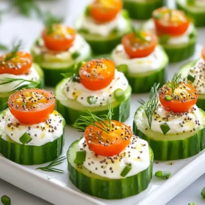Everything Bagel Cucumber Bites Fresh and Flavorful Snack