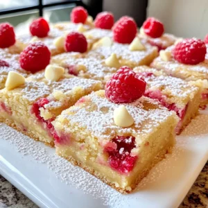 White Chocolate Raspberry Blondies Delightful Dessert