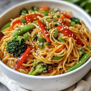 Savory Sesame Garlic Noodle Stir Fry Recipe