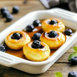 To make these tasty blueberry pancake bites, you need simple ingredients. Here’s what you’ll need: - 1 cup all-purpose flour - 2 tablespoons sugar - 1 tablespoon baking powder - 1/2 teaspoon salt - 1 cup milk - 1 large egg - 2 tablespoons melted butter (plus more for greasing) - 1 cup fresh blueberries These ingredients come together to create a fluffy, sweet treat that everyone loves. While the essential ingredients work great, you can add some extras. Here are a few options to make your pancake bites even better: - A splash of vanilla extract for added sweetness - A pinch of cinnamon for warmth - Chopped nuts for crunch These optional ingredients can add new flavors and textures to your pancake bites. To serve these delicious bites, consider these tasty add-ons: - Maple syrup for drizzling - Extra fresh blueberries on top - A dollop of whipped cream for a fun twist These add-ons will make your blueberry pancake bites look and taste amazing. Enjoy! {{ingredient_image_1}} First, gather your ingredients. You need: - 1 cup all-purpose flour - 2 tablespoons sugar - 1 tablespoon baking powder - 1/2 teaspoon salt - 1 cup milk - 1 large egg - 2 tablespoons melted butter (plus more for greasing) - 1 cup fresh blueberries - Maple syrup (for serving) Next, preheat your oven to 350°F (175°C). Grease a mini muffin tin with melted butter. In a big bowl, whisk the flour, sugar, baking powder, and salt together. In another bowl, mix the milk, egg, and melted butter. Combine the wet and dry mixes gently. You want some lumps, so don’t overmix. Now, fold in the blueberries carefully. Using a spoon or small ice cream scoop, fill each muffin cup three-quarters full with the batter. Place the tin in the oven and bake for 12-15 minutes. Keep an eye on them. They are done when golden brown, and a toothpick comes out clean. Let the pancake bites cool in the tin for a few minutes. After that, transfer them to a wire rack to cool slightly. Serve warm with maple syrup and a few extra blueberries on top. Enjoy these fluffy bites! To make fluffy pancake bites, start with fresh ingredients. Use baking powder that is not expired. Mix the dry and wet ingredients separately. Combine them gently. Stir just until you see the flour disappear. It’s okay if there are lumps. Overmixing can lead to dense bites. When adding blueberries, use fresh ones if possible. Rinse and dry them first. Fold them into the batter carefully. This keeps the batter light. If you want to use frozen blueberries, thaw and dry them first. This prevents extra water from making your bites soggy. One mistake is filling the muffin cups too full. Fill them only three-quarters full. This allows space for rising. Another mistake is not greasing the tin well. Always grease the tin with melted butter. Lastly, don’t skip the cooling step. Let them cool slightly before serving. This helps improve texture and flavor. Pro Tips Use Fresh Blueberries: Always opt for fresh blueberries over frozen for the best flavor and texture. Don’t Overmix: Gently fold the batter to keep the pancake bites light and fluffy; a few lumps are okay. Adjust Sweetness: Feel free to adjust the sugar based on your preference or the sweetness of the blueberries. Perfect Portioning: Use an ice cream scoop for consistent portion sizes, ensuring even baking and presentation. {{image_2}} If you have dietary needs, you can swap some ingredients. Use gluten-free flour instead of all-purpose flour. This works well for those who are gluten-sensitive. You can replace the milk with almond milk or oat milk. For a vegan option, use a flax egg instead of a regular egg. Simply mix one tablespoon of flaxseed meal with three tablespoons of water and let it sit until it thickens. You can change the flavor of your pancake bites easily. Try adding a teaspoon of vanilla extract for a sweet touch. Want more fruit? Mix in strawberries or raspberries along with the blueberries. For a fun twist, add a pinch of cinnamon or nutmeg to the batter. Chocolate lovers can fold in mini chocolate chips for an extra treat. Both fresh and frozen blueberries work great in this recipe. Fresh blueberries give you a bright flavor and nice texture. If you use frozen blueberries, do not thaw them first. This keeps them from getting mushy. Just fold them in straight from the freezer. Using frozen berries can also make these pancake bites even easier to prepare, especially when fresh blueberries are out of season. To keep your tasty pancake bites fresh, place them in an airtight container. You can store them at room temperature for one day. If you want to keep them longer, store them in the fridge for up to three days. Make sure they cool completely before sealing the container. This way, they won’t get soggy. Reheating blueberry pancake bites is simple. You can use a microwave or an oven. For the microwave, heat them for about 15-20 seconds. Check to see if they are warm throughout. If you use an oven, preheat it to 350°F (175°C). Place the bites on a baking sheet and heat for about 5-7 minutes. This method keeps them nice and soft. If you want to freeze your pancake bites, first let them cool completely. Then, arrange them in a single layer on a baking sheet. Freeze them for about one hour until they are firm. After that, place the bites in a freezer bag or container. They will stay good for up to three months. When you’re ready to eat them, just thaw in the fridge overnight and reheat as needed. Yes, you can make these pancake bites ahead of time. Bake them and let them cool. Then, store them in an airtight container in the fridge. They stay fresh for about three days. When you want to eat them, just warm them up in the microwave for a quick breakfast. This makes mornings easier! If you need an egg substitute, try using applesauce or mashed banana. Use 1/4 cup of either for each egg. This keeps your pancake bites moist and tasty. You can also use flaxseed meal. Mix 1 tablespoon of flaxseed with 2.5 tablespoons of water. Let it sit for a few minutes before adding it to your batter. To make these pancakes healthier, use whole wheat flour instead of all-purpose flour. This adds fiber and nutrients. You can also reduce the sugar by half or use honey or maple syrup as a natural sweetener. Add in some chopped nuts or seeds for extra protein and healthy fats. This way, you enjoy a delicious treat that’s good for you! These blueberry pancake bites are a fun and tasty treat. We covered the key ingredients, like essential and optional ones. I shared simple steps for preparation and baking for best results. You now know how to avoid common mistakes and get fluffy bites. We discussed variations to fit your needs and how to store leftovers. Keep experimenting with flavors and ingredients. Enjoy your cooking adventures with these pancake bites!
