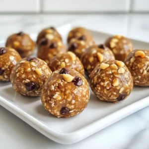 - 1 cup rolled oats - 1/2 cup almond butter (or peanut butter) - 1/4 cup honey or maple syrup - 1 teaspoon vanilla extract - 1 teaspoon ground cinnamon - 1/2 teaspoon ground ginger - 1/4 teaspoon ground cardamom - 1/4 teaspoon ground cloves - 1/4 teaspoon black pepper - 1/4 cup mini chocolate chips (optional) - 1/4 cup chopped nuts (e.g., almonds or walnuts) - A pinch of salt These ingredients come together to create a delicious and healthy snack. The rolled oats serve as a solid base. They give the bites a chewy texture and provide fiber. Almond butter or peanut butter adds creaminess and healthy fats. Next, honey or maple syrup offers a touch of sweetness. Vanilla extract enhances the flavor, making it rich and inviting. The ground spices are what truly make these bites special. Cinnamon adds warmth, while ginger gives a little zest. Cardamom and cloves add depth, and black pepper provides a hint of heat. You can also include optional mini chocolate chips or chopped nuts for extra crunch and flavor. Don’t forget the pinch of salt! It balances the sweetness and enhances the overall taste. Each ingredient plays a vital role in making these Vanilla Chai Energy Bites a truly delightful snack. {{ingredient_image_1}} First, gather all your ingredients. You will need rolled oats, almond butter, honey or maple syrup, and vanilla extract. In a large mixing bowl, combine these base ingredients. Stir them until you see a thick mixture form. Next, it’s time to add the spices. Grab ground cinnamon, ginger, cardamom, cloves, and black pepper. Add each spice to the bowl and mix well. This step is key for flavor. You want every bite to taste just right. If you want extra texture, fold in optional ingredients. Mini chocolate chips and chopped nuts work great. They add crunch and sweetness. Gently mix these into your mixture until well combined. Now, let’s shape the mixture into balls. Use your hands to form small bites, about one inch in size. If your mixture feels too sticky, dampen your hands with a little water. This helps form the bites without making a mess. Once shaped, place the energy bites on a parchment-lined baking sheet or plate. This makes it easier to move them later. You need to firm up the bites. Refrigerate them for about 30 minutes. This helps them hold their shape. For storage, keep any leftover bites in an airtight container. They last in the fridge for up to a week. If you want to save them longer, freeze them. They store well in the freezer for even more time. Enjoy your healthy snack! To make your Vanilla Chai Energy Bites truly shine, start with sweetness. You can adjust the honey or maple syrup to your taste. If you like sweet, add more. For less sweetness, cut back a bit. Next is spice. The mix of cinnamon, ginger, cardamom, cloves, and black pepper gives these bites their chai flavor. Feel free to tweak the amounts. If you love ginger, add a pinch more. If you want less heat, cut back on the black pepper. Texture is key too. You want your bites to be chewy, not dry. If your mixture feels too dry, add a bit more almond butter. If it’s too sticky, add a few oats. This helps you find the perfect balance. One mistake is overmixing the ingredients. If you mix too much, your bites may not hold together well. Stir just until everything is combined. Another mistake is not chilling the bites long enough. Chilling lets them firm up. If you skip this step, they might fall apart when you eat them. Give them at least 30 minutes in the fridge for the best results. Pro Tips Storage Tip: Keep these energy bites in an airtight container to maintain freshness and texture. Customization Tip: Feel free to experiment with different nut butters or add-ins like dried fruits or seeds for a unique twist. Chilling Tip: Allowing the bites to chill for longer than 30 minutes can help them firm up even more, making them easier to handle. Serving Tip: These bites are perfect for on-the-go snacks or as a pre-workout boost; pack them in your gym bag! {{image_2}} You can easily make Vanilla Chai Energy Bites fit different diets. For vegan options, swap honey with maple syrup. This keeps the bites sweet without using animal products. Instead of almond butter, try sunflower seed butter. It’s nut-free and still creamy. If you need gluten-free bites, use certified gluten-free oats. Most oats are safe, but a few may have cross-contact. Always check the label to be sure. You can change the flavors of your energy bites too. Try adding more spices like nutmeg or allspice for a warm twist. Want a bit of sweetness? Fold in dried fruits like raisins or cranberries. They add a nice chew. Seeds can also boost texture and nutrition. Chia seeds or flaxseeds are great options. They add crunch and healthy fats. You can mix and match these ideas to create your perfect energy bite. To keep your Vanilla Chai Energy Bites fresh, use an airtight container. This will stop air from drying them out. Glass or plastic containers work well. You can also wrap them tightly in plastic wrap before placing them in a container. For long-term storage, freezing is a great option. Just place the bites in a freezer-safe bag, remove as much air as possible, and seal it. They will stay tasty for up to three months in the freezer. In the refrigerator, these energy bites last about one week. After a week, check for any changes in smell or texture. If they feel dry or crumbly, it’s time to toss them. Look for any signs of mold or an off smell, as these indicate spoilage. Enjoy your bites while they are fresh for the best flavor and nutrition! You can use peanut butter instead of almond butter. Sunflower seed butter is also good. Both will give you a nice flavor and texture. If you want a nut-free option, try tahini or soy nut butter. To make these bites vegan, replace honey with maple syrup. Use maple syrup for sweetness, and stick with almond butter or any nut butter. All other ingredients are already vegan-friendly! Yes, you can use rolled oats. They will give your bites a heartier texture. Quick oats are more finely ground and blend in better, but rolled oats work just fine. The spices in these bites are not just tasty; they are also healthy. Cinnamon helps control blood sugar. Ginger can ease digestion. Cardamom adds antioxidants. Cloves and black pepper have anti-inflammatory properties. Each spice adds flavor and health benefits. Yes, you can add protein powder to the mix. Just start with a small amount, about one or two tablespoons. This will boost the protein content without altering the taste too much. You can make tasty and healthy energy bites with easy steps. We covered the key ingredients, mixing techniques, and storage tips. I also shared fun variations to suit your taste. Remember, adjust the sweetness and spice to your liking. Avoid common mistakes for the best results. These bites are great for a snack or quick energy boost. Enjoy experimenting and making them your own! Keep them stored properly for freshness and enjoy their benefits.