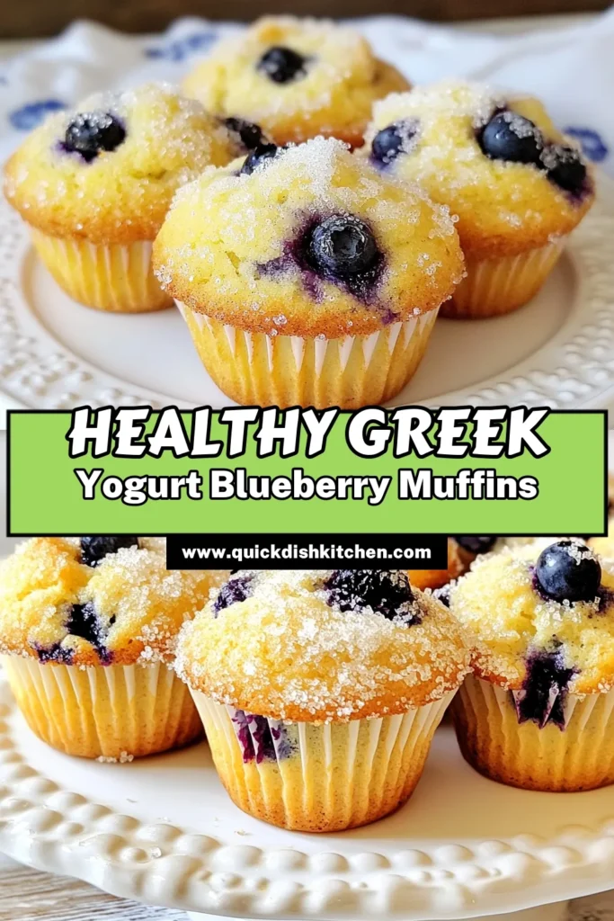 Indulge in delicious Greek yogurt blueberry muffins that are both healthy and easy to make! This healthy blueberry muffins recipe features Greek yogurt for a moist texture and added protein. With some fresh blueberries, you’ll have homemade blueberry muffins ready in just 35 minutes! Perfect for breakfast or snacks. Dive into this easy blueberry muffins with yogurt recipe today and enjoy a guilt-free treat. Save and try it now! #HealthyMuffins #GreekYogurtRecipes #BlueberryMuffins #BakingFun