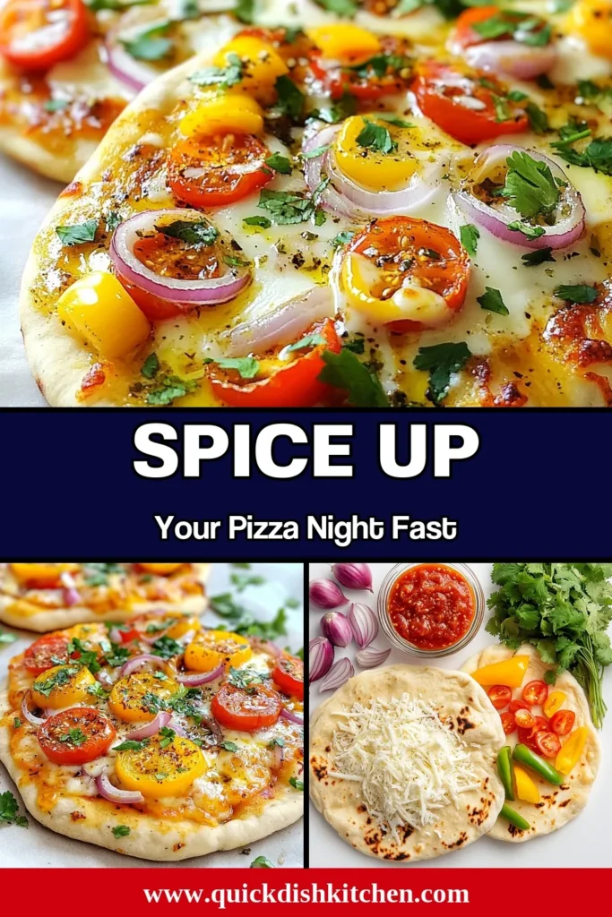 Indulge in the irresistible flavors of Chili Garlic Naan Pizza, a mouthwatering twist on a classic favorite! This Naan Bread Pizza Recipe is perfect for those who crave a spicy garlic pizza experience at home. With simple ingredients and easy pizza recipes, you can whip up homemade naan pizza in just 22 minutes. Bake and enjoy a slice of this flavorful delight! Try it today for a quick and delicious meal! #NaanPizza #EasyRecipes #SpicyPizza #PizzaLovers