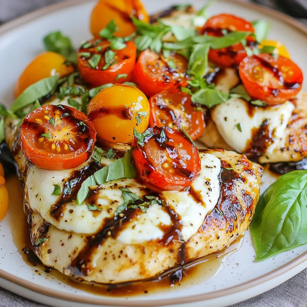 Balsamic Glazed Caprese Chicken Fresh and Flavorful Meal