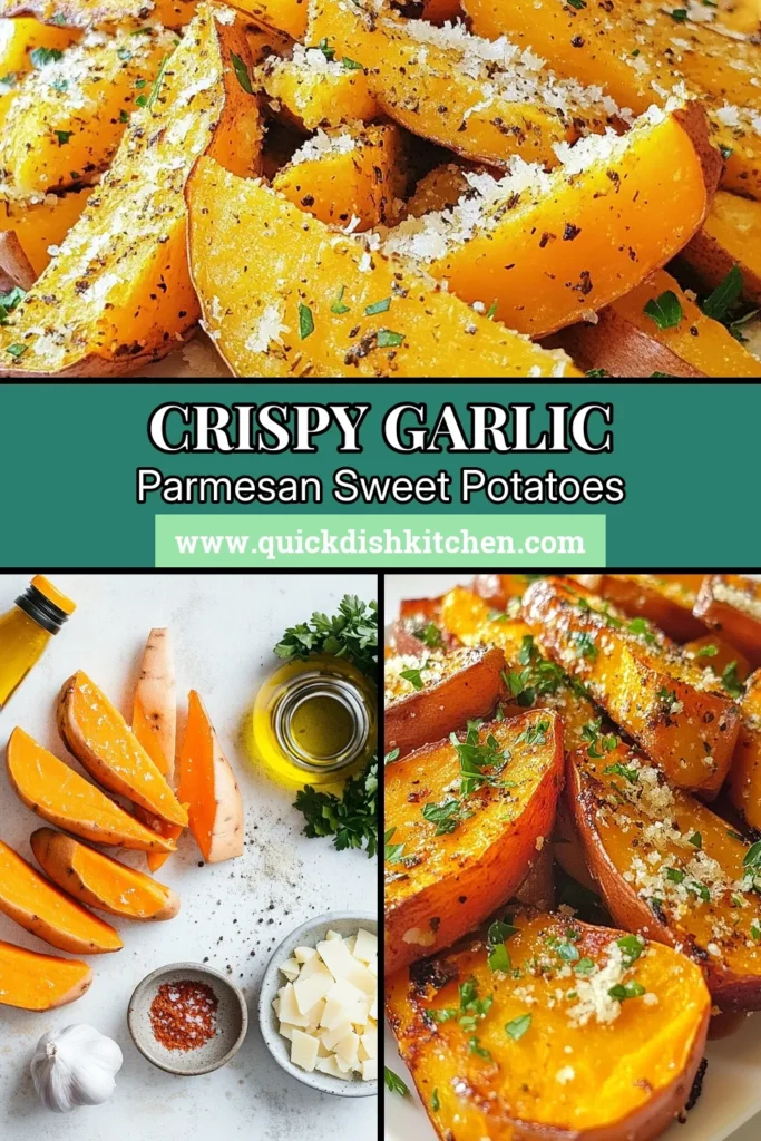 Discover the deliciousness of Garlic Parmesan Sweet Potato Wedges! This Baked Sweet Potato Wedges Recipe is a healthy twist on your favorite snacks. Perfectly crispy and packed with flavor, these Garlic Parmesan wedges are sure to impress. Try these Healthy Sweet Potato Snacks for a nutritious side or snack option. Ready to make your crispy dreams come true? Click to save this mouthwatering recipe today! #SweetPotatoWedges #HealthySnacks #BakedSweetPotatoes #GarlicParmesanWedges